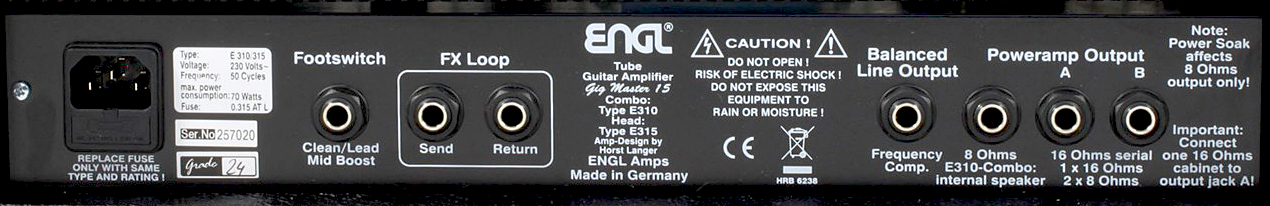Engl Gigmaster E315 Head 15w Black - Electric guitar amp head - Variation 2