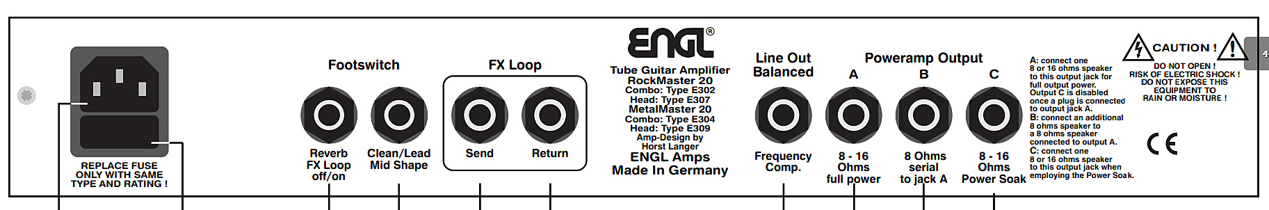 Engl Rockmaster E307 Head 20w Black - Electric guitar amp head - Variation 2