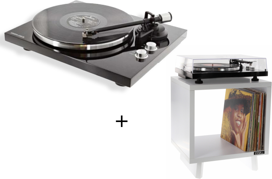 Enova Hifi Vision 4 Usb Bl + Vinyle Lover Wh - Turntables Hifi - Main picture