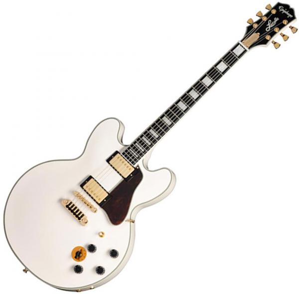Semi-hollow electric guitar Epiphone B.B. King Lucille - bone white