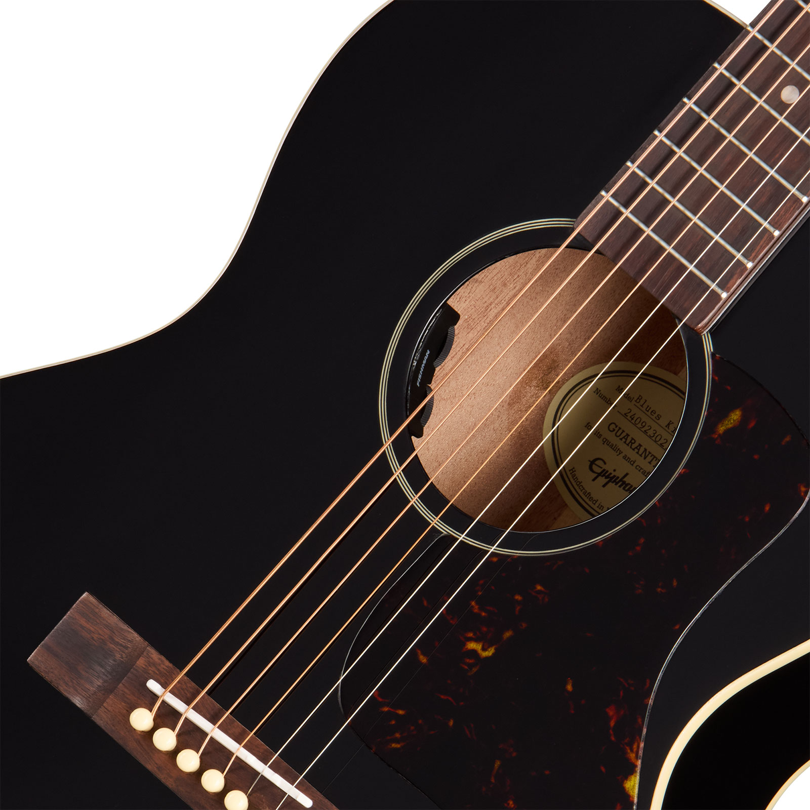 Epiphone Blues King Studio Epicea Acajou Rw - Ebony - Folk guitar - Variation 2