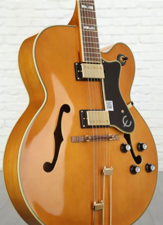 Epiphone Broadway 2019 Hh Ht Pf - Vintage Natural - Hollow-body electric guitar - Variation 1