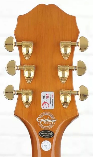 Epiphone Broadway 2019 Hh Ht Pf - Vintage Natural - Hollow-body electric guitar - Variation 4