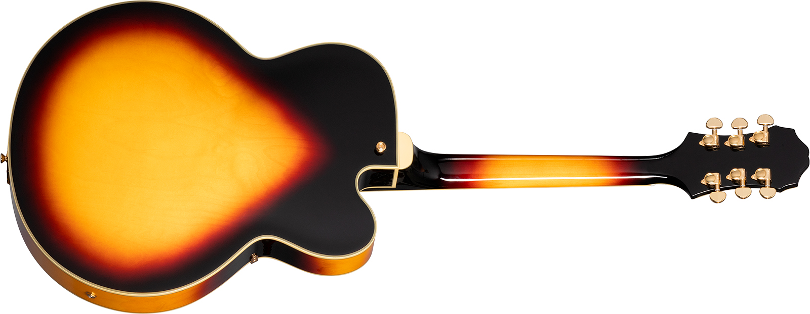 Epiphone Broadway Lh Original Archtops Gaucher 2h Ht Rw - Vintage Sunburst - Hollow-body electric guitar - Variation 1