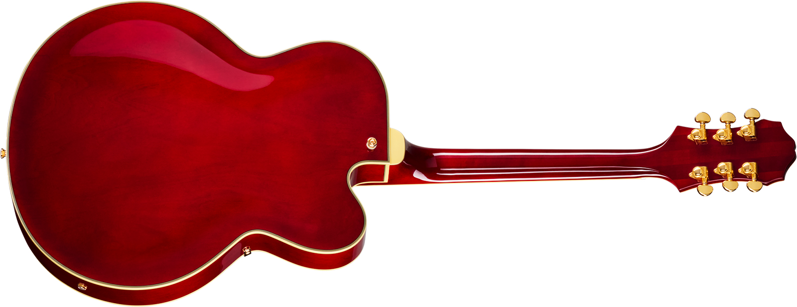 Epiphone Broadway Lh Original Archtops Gaucher 2h Ht Rw - Wine Red - Hollow-body electric guitar - Variation 1