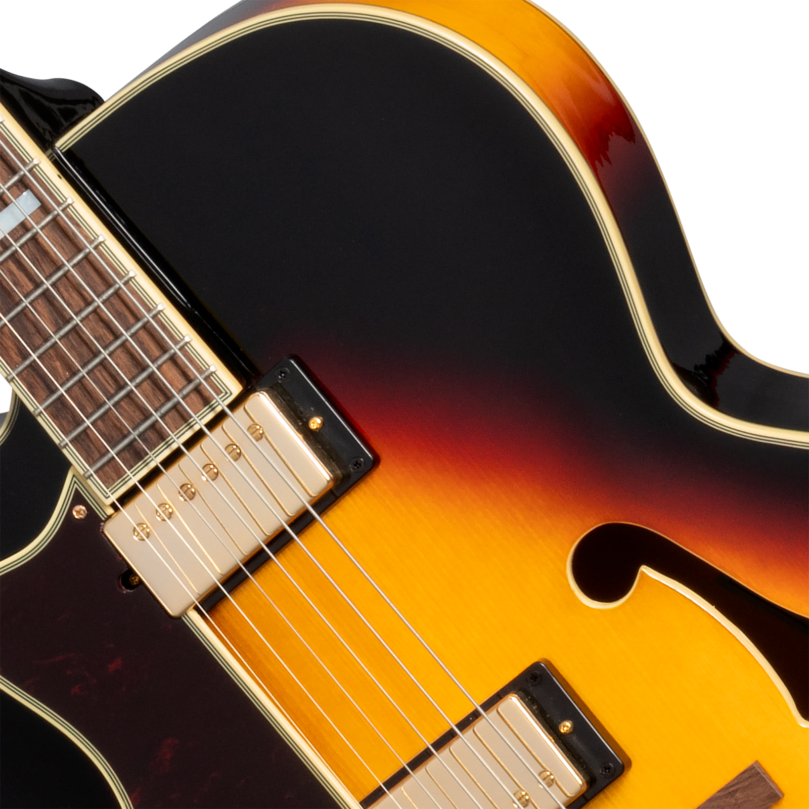 Epiphone Broadway Lh Original Archtops Gaucher 2h Ht Rw - Vintage Sunburst - Hollow-body electric guitar - Variation 2