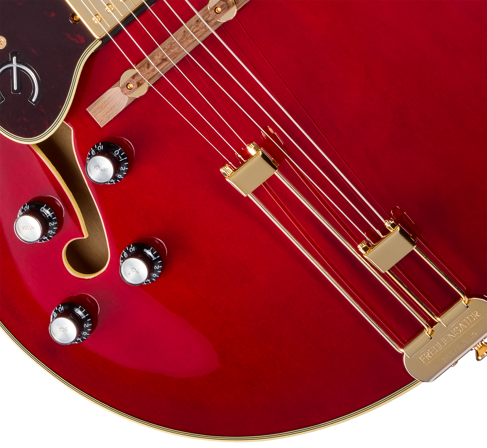 Epiphone Broadway Lh Original Archtops Gaucher 2h Ht Rw - Wine Red - Hollow-body electric guitar - Variation 3