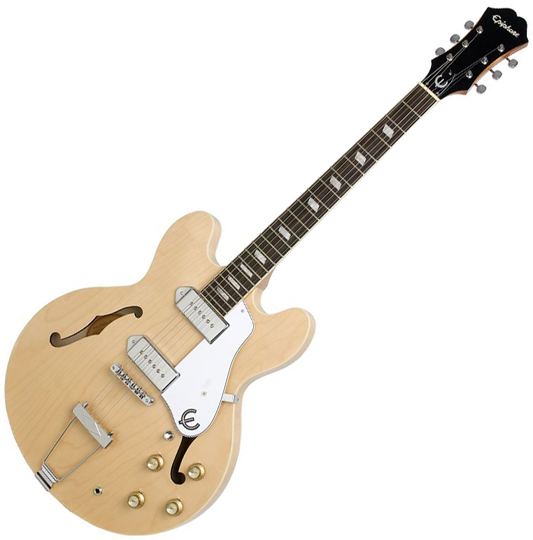 Epiphone Casino 2p90 Ht Pf - Natural - Semi-hollow electric guitar - Variation 2