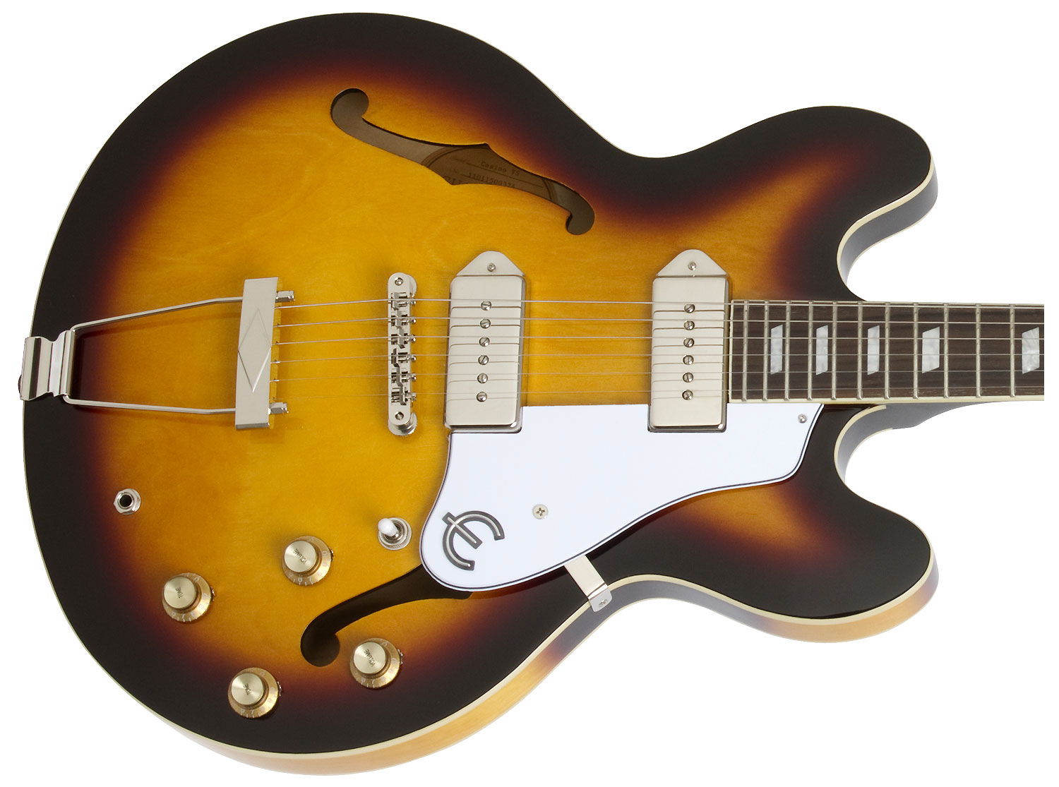 Epiphone Casino 2p90 Ht Pf - Vintage Sunburst - Semi-hollow electric guitar - Variation 2