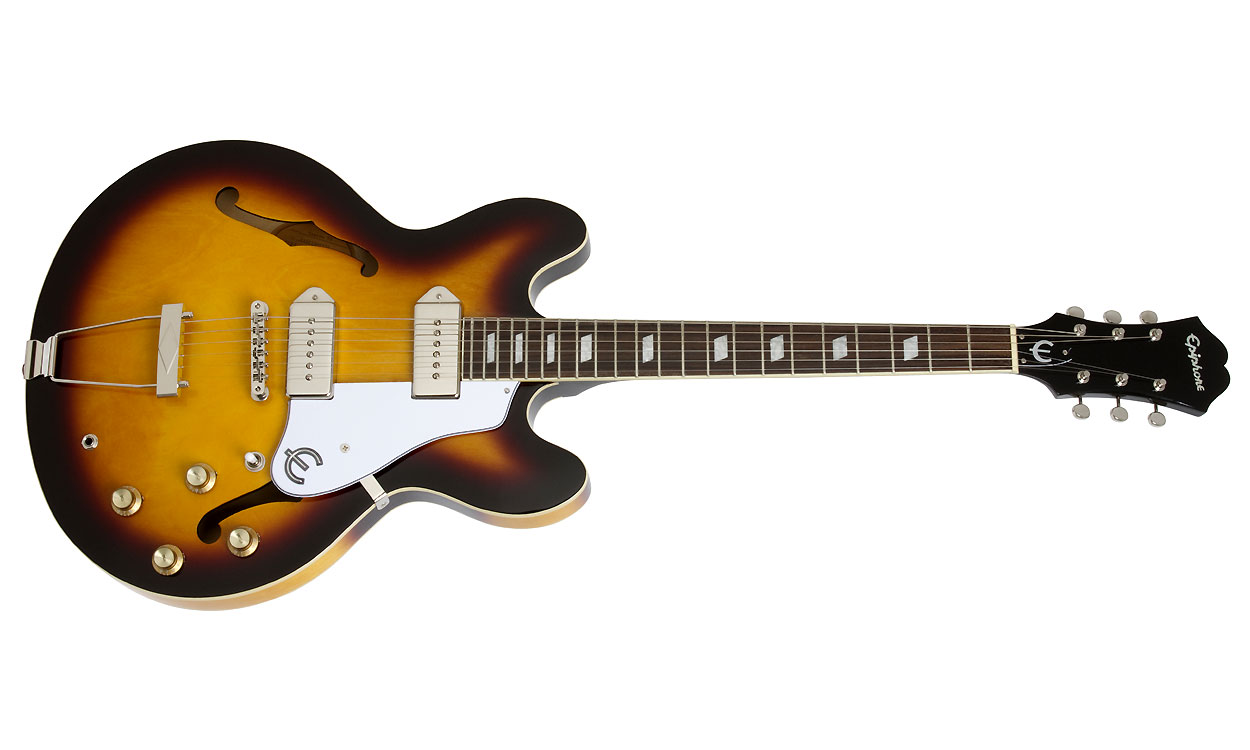 Epiphone Casino 2p90 Ht Pf - Vintage Sunburst - Semi-hollow electric guitar - Variation 1