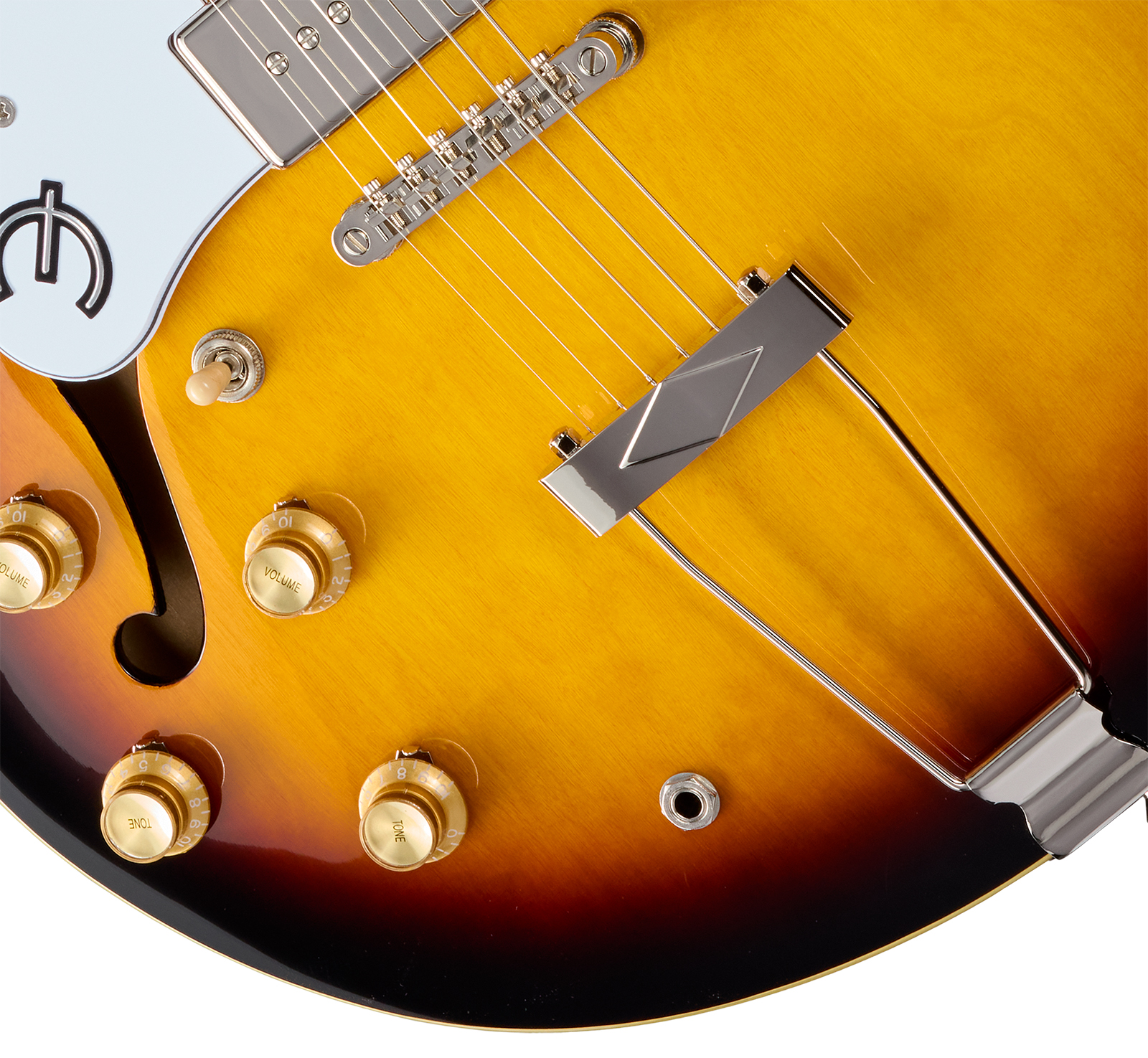 Epiphone Casino Lh Original Archtops Gaucher 2s P90 Ht Rw - Vintage Sunburst - Semi-hollow electric guitar - Variation 3