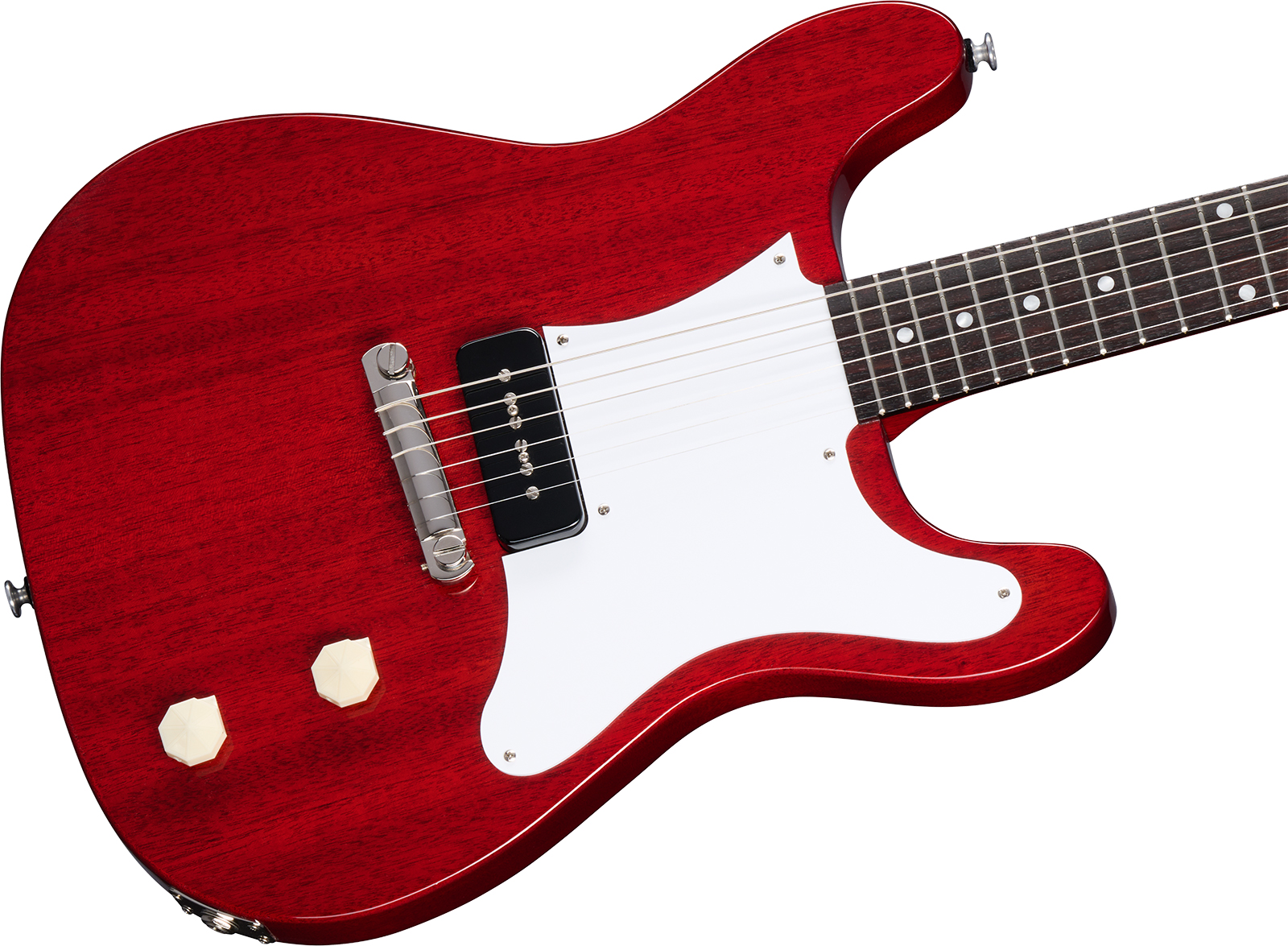 Epiphone Coronet Original Usa 1s P90 Ht Rw - Vintage Cherry - Retro rock electric guitar - Variation 3