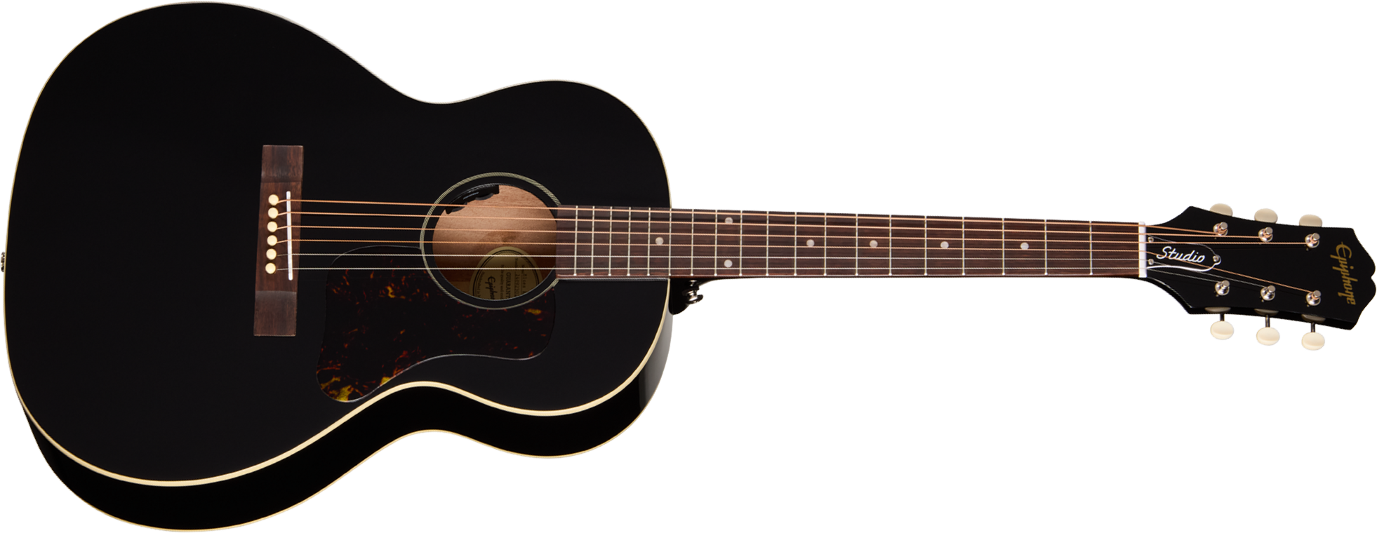 Epiphone Blues King Studio Epicea Acajou Rw - Ebony - Folk guitar - Main picture