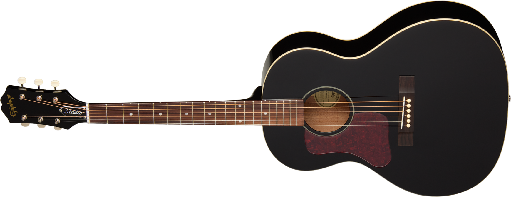 Epiphone Blues King Studio Lh Gaucher Ibg Parlor Epicea Acajou Rw - Ebony - Folk guitar - Main picture