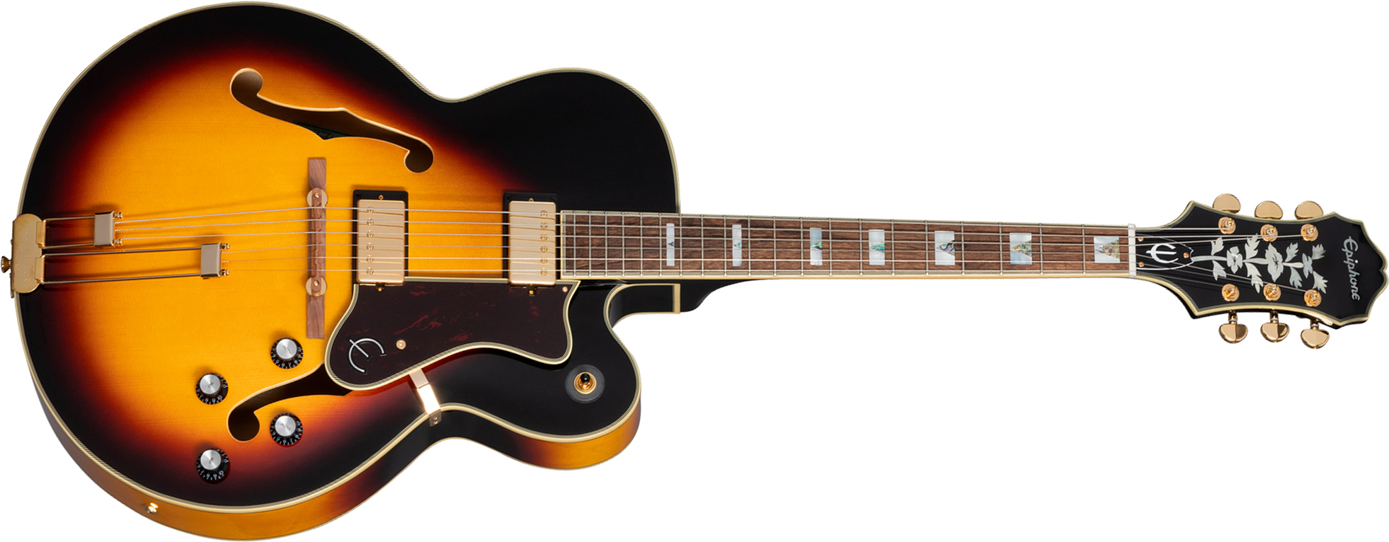 Epiphone Broadway Original Archtops 2h Ht Rw - Vintage Sunburst - Hollow-body electric guitar - Main picture