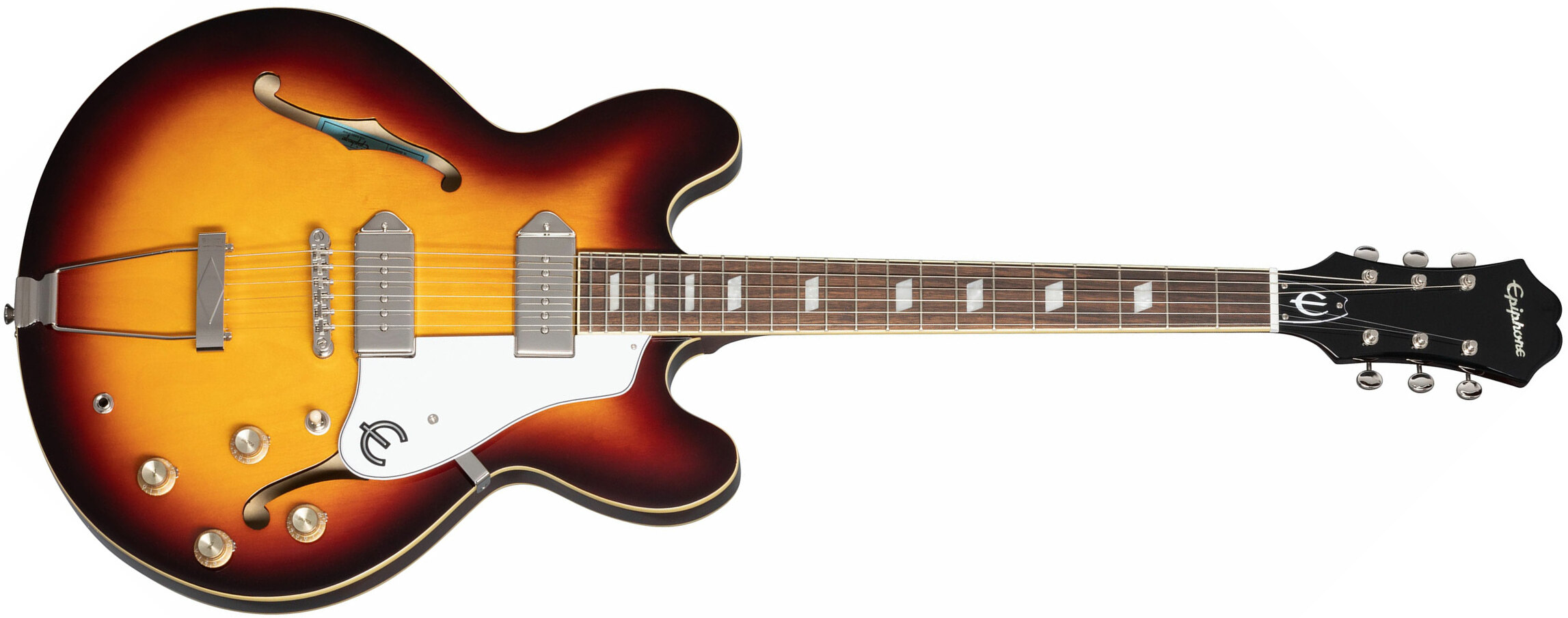 Epiphone Casino Archtop 2023 2s P90 Ht Lau - Vintage Sunburst - Semi-hollow electric guitar - Main picture