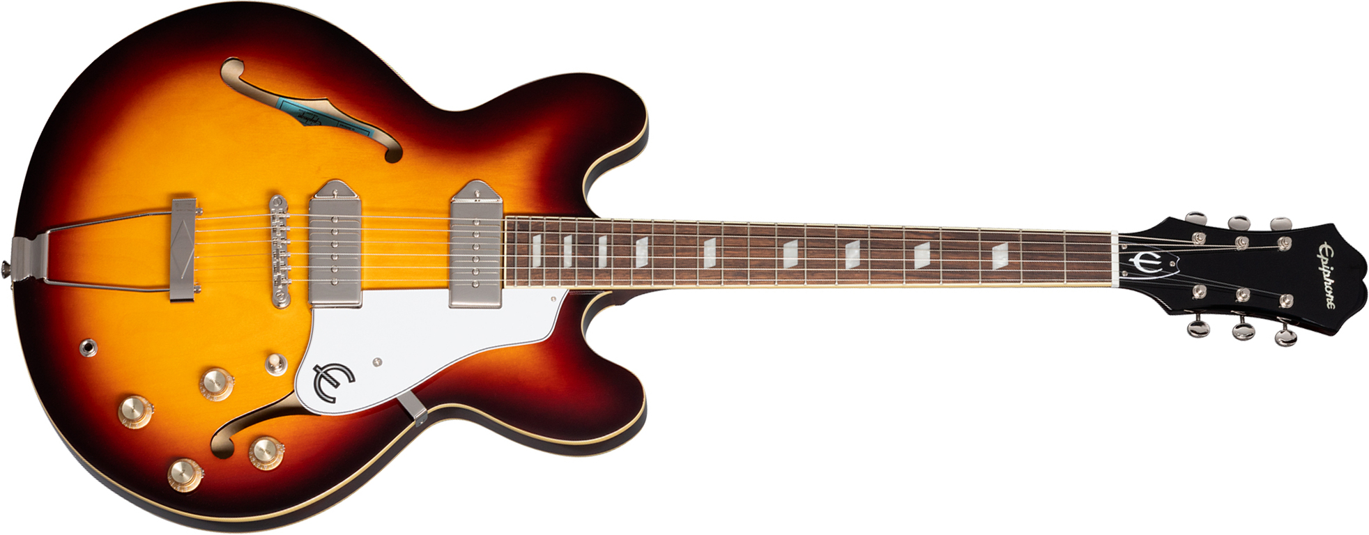 Epiphone Casino Original Archtops 2s P90 Ht Rw - Vintage Sunburst - Semi-hollow electric guitar - Main picture