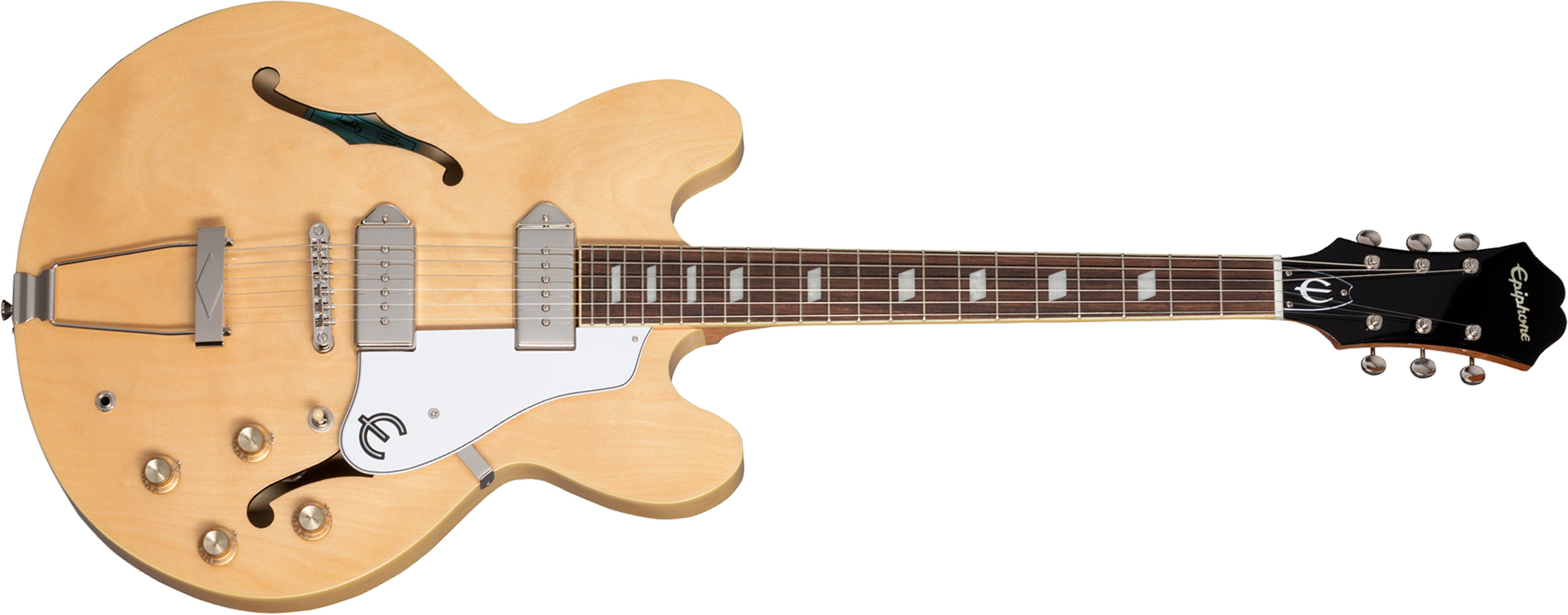 Epiphone Casino Original Archtops 2s P90 Ht Rw - Natural - Semi-hollow electric guitar - Main picture