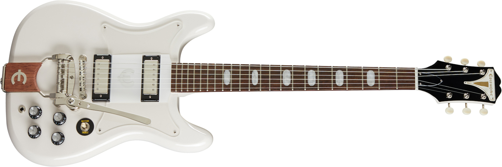 Epiphone Crestwood Custom 2mh Trem Lau - Polaris White - Retro rock electric guitar - Main picture