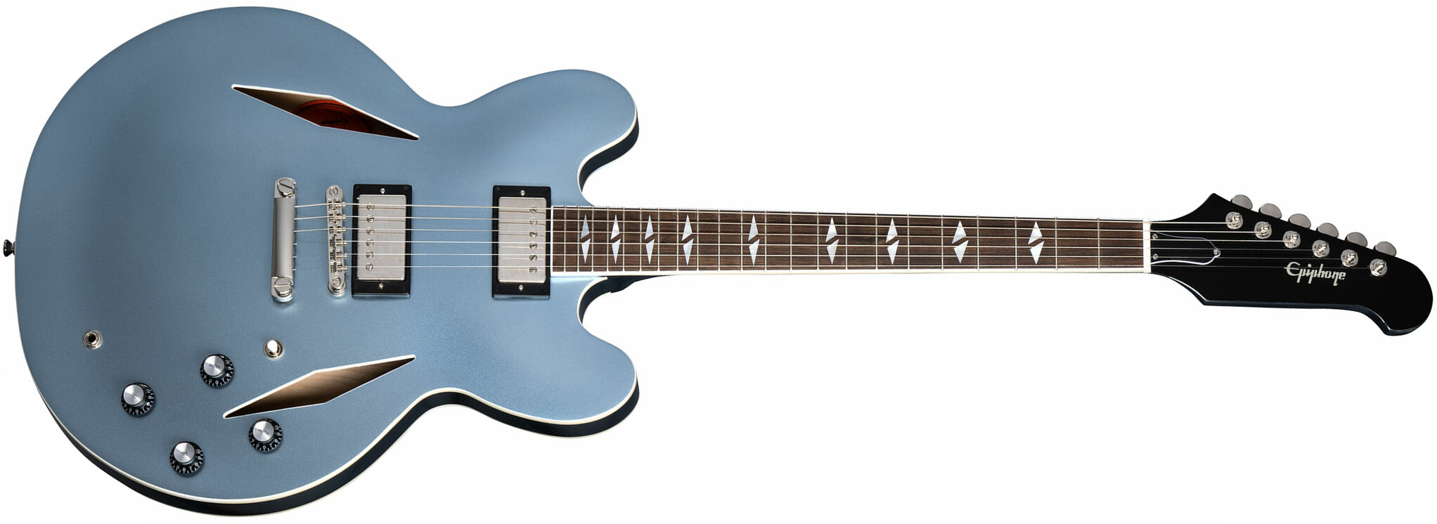 Epiphone Dave Grohl Dg-335 Signature 2h Ht Lau - Pelham Blue - Semi-hollow electric guitar - Main picture