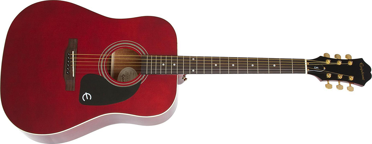 Epiphone Dr-100 Dreadnought Epicea Acajou - Wine Red - Acoustic guitar & electro - Main picture