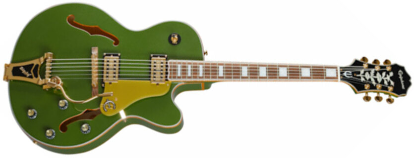 Epiphone Emperor Swingster Archtop 2h Trem Lau - Forest Green Metallic - Hollow-body electric guitar - Main picture