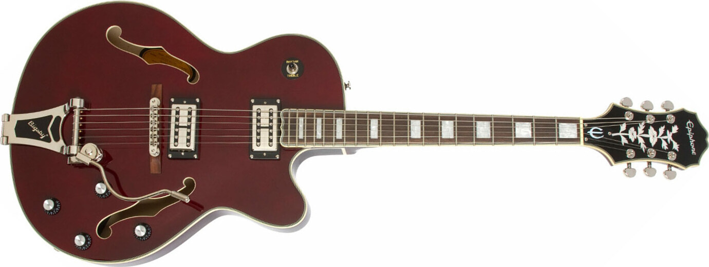 Epiphone Emperor Swingster Bigsby Gh - Wine Red - Hollow-body electric guitar - Main picture