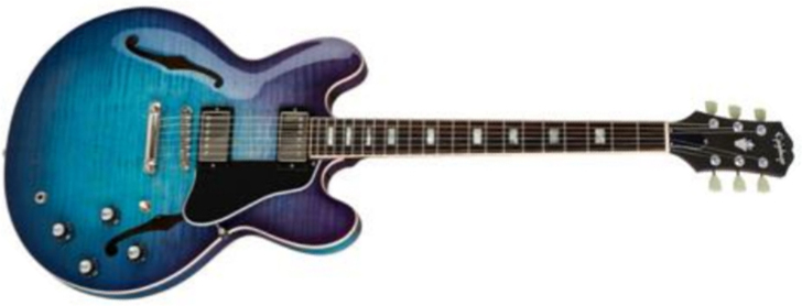 Epiphone Es-335 Figured Inspired By Gibson Original 2h Ht Rw - Blueberry Burst - Semi-hollow electric guitar - Main picture