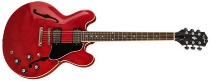 Epiphone Es-335 Inspired By Gibson Original 2h Ht Rw - Cherry - Semi-hollow electric guitar - Main picture
