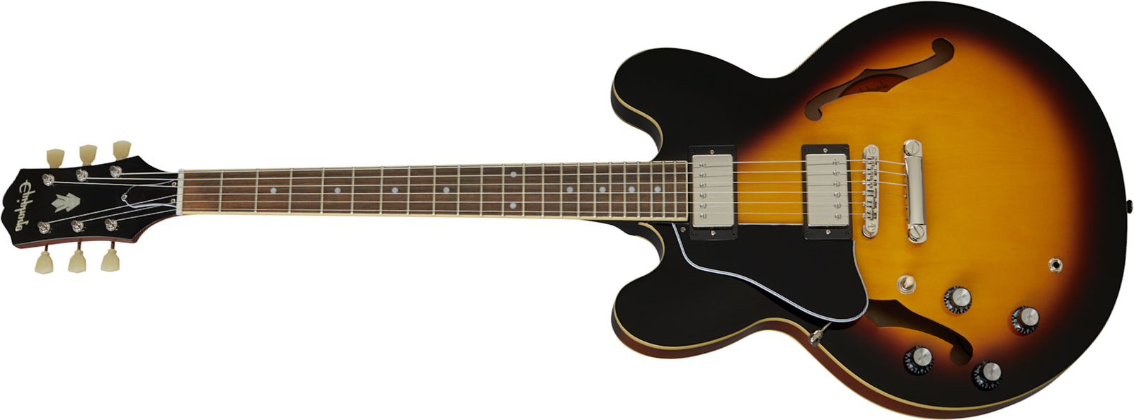 Epiphone Es-335 Lh Inspired By Gibson Original Gaucher 2h Ht Rw - Vintage Sunburst - Left-handed electric guitar - Main picture