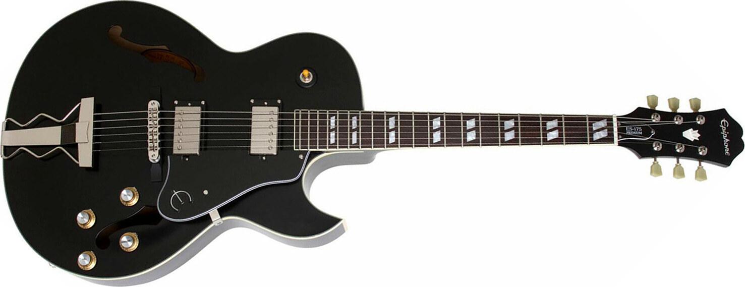 Epiphone Es175 Premium Outfit Ltd Run Ch - Ebony - Semi-hollow electric guitar - Main picture