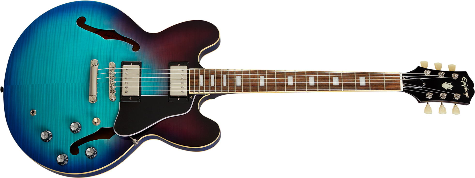 Epiphone Es335 Figured Ibg Original 2h Ht Rw - Blueberry Burst - Semi-hollow electric guitar - Main picture