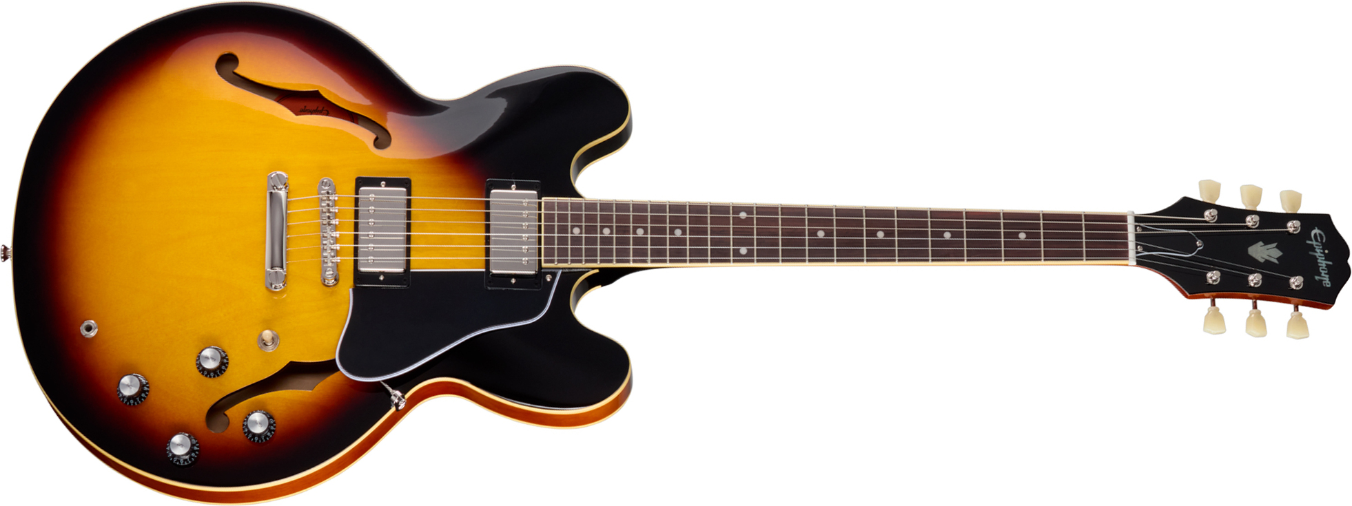 Epiphone Es335 Ibg Original 2h Ht Rw - Vintage Sunburst - Semi-hollow electric guitar - Main picture