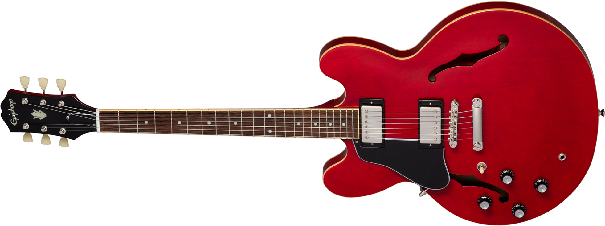 Epiphone Es335 Lh Ibg Original Gaucher 2h Ht Rw - Cherry - Left-handed electric guitar - Main picture