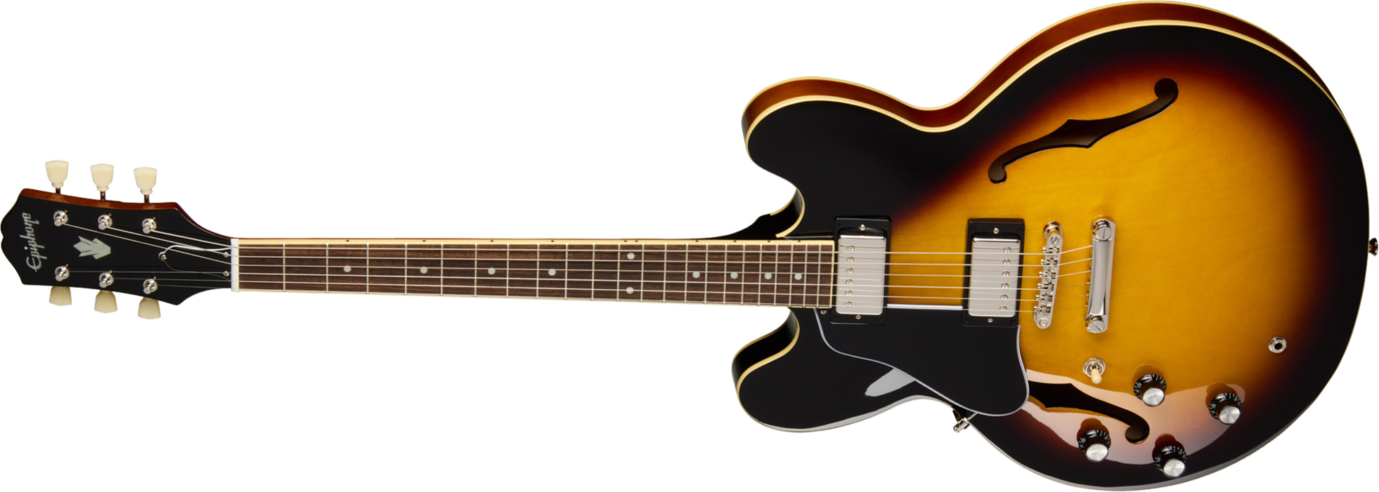 Epiphone Es335 Lh Ibg Original Gaucher 2h Ht Rw - Vintage Sunburst - Left-handed electric guitar - Main picture