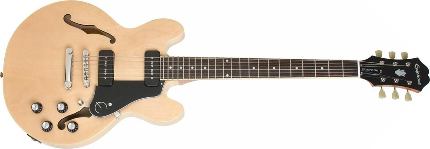 Epiphone Es339 P90 Pro - Natural - Semi-hollow electric guitar - Main picture