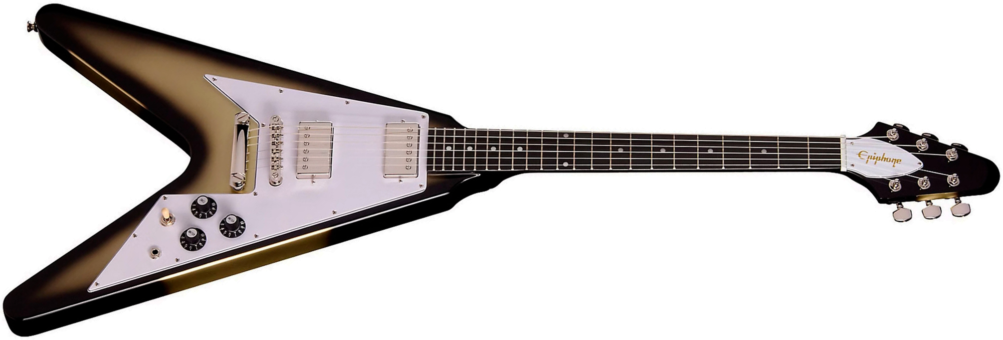 Epiphone Flying V 2h Ht Eb - Silverburst - Metal electric guitar - Main picture