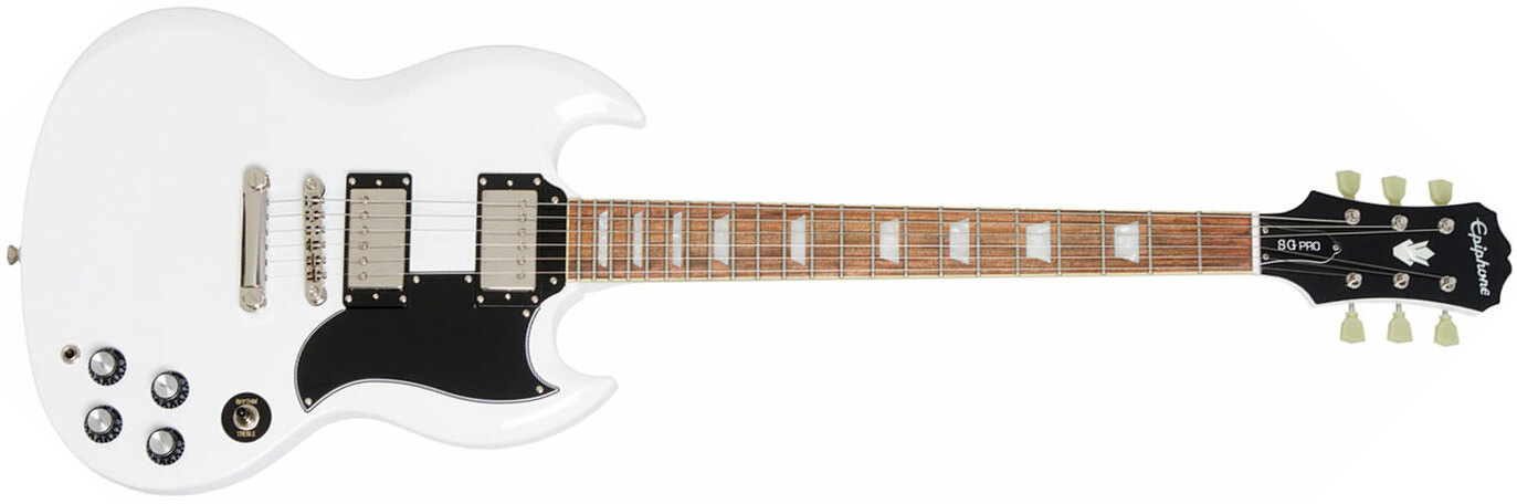Epiphone G-400 Pro Hh Ht Pf - Alpine White - Double cut electric guitar - Main picture