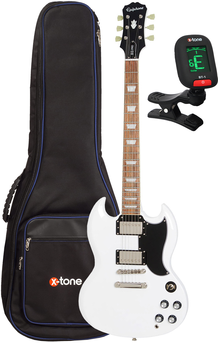 Epiphone G-400 Pro + X-tone 2015 Ele-bk + X-tone 3110 - Alpine White - Electric guitar set - Main picture