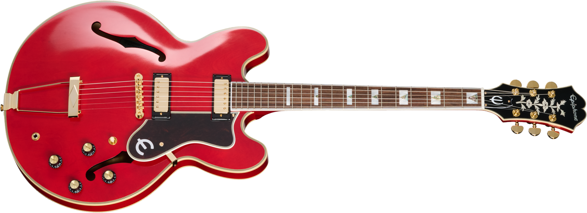 Epiphone Gem Archer Sheraton Masterbilt 2mh Gibson Usa Ht Rw - Cherry Red - Semi-hollow electric guitar - Main picture