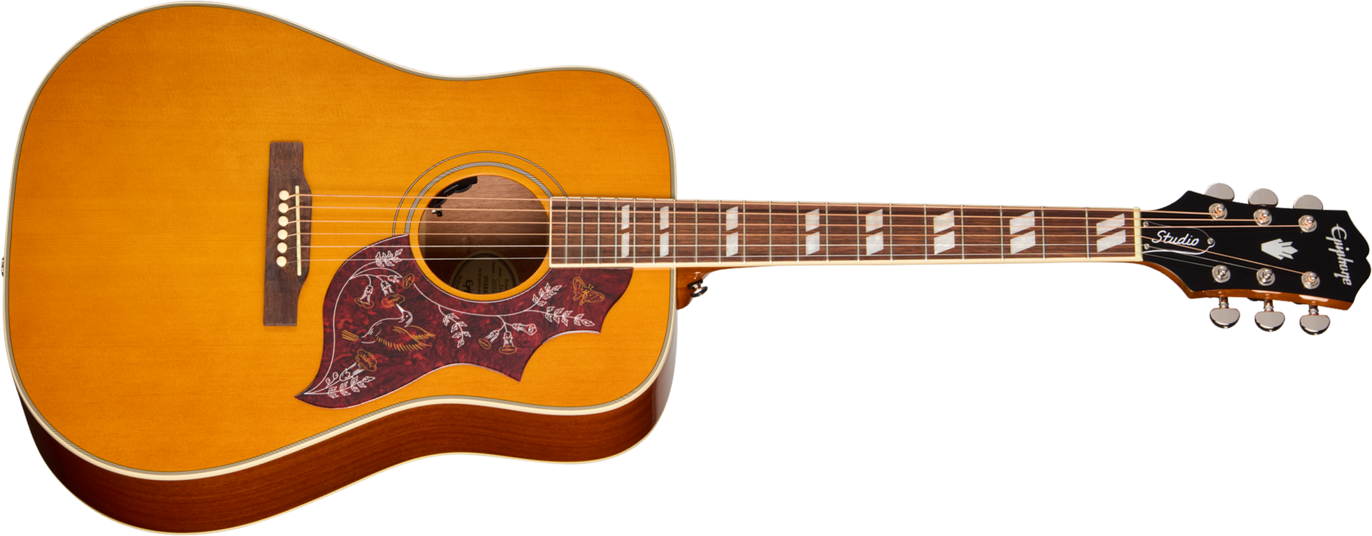 Epiphone Hummingbird Studio Ibg Dreadnought Epicea Acajou Rw - Natural - Folk guitar - Main picture