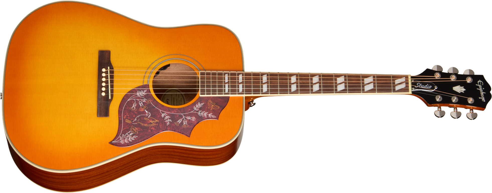 Epiphone Hummingbird Studio Ibg Dreadnought Epicea Acajou Rw - Heritage Cherry Sunburst - Folk guitar - Main picture