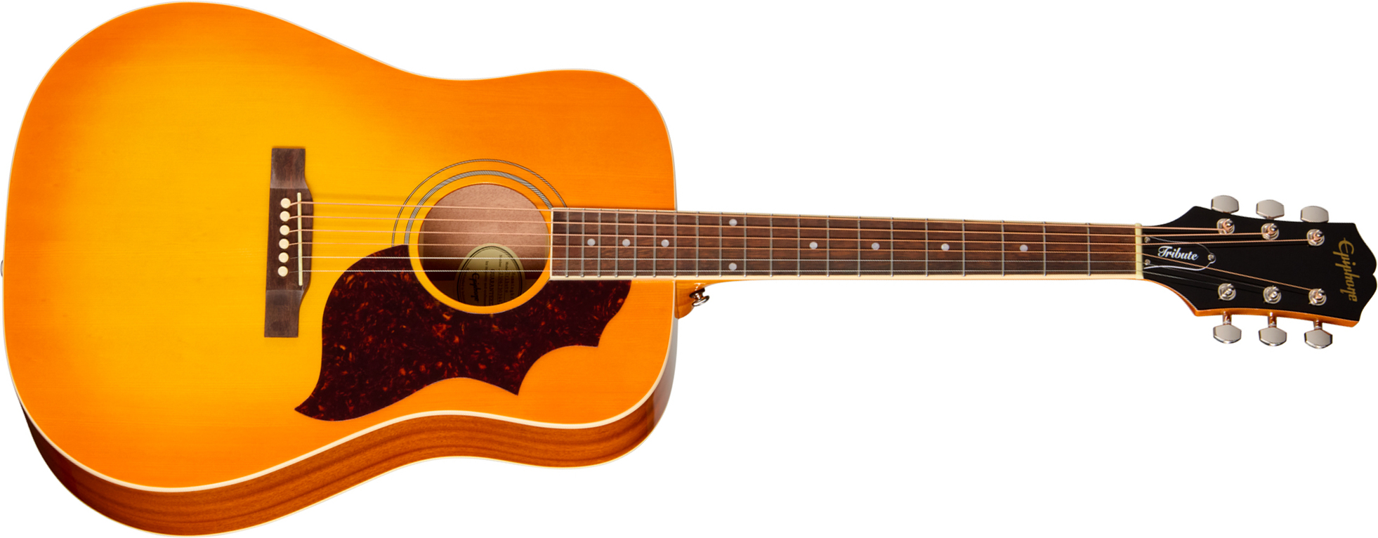 Epiphone Hummingbird Tribute Dreadnought Shsc Epicea Acajou Lau - Heritage Sunburst - Folk guitar - Main picture