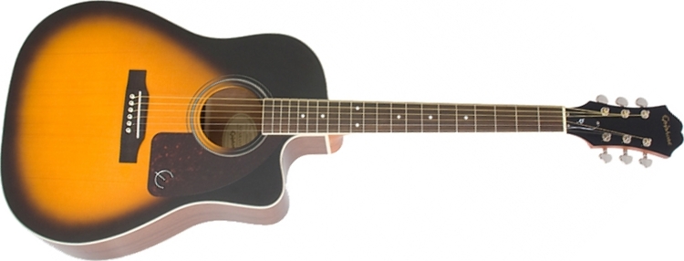 Epiphone J-45 Ec Studio Dreadnought Cw Epicea Acajou Rw - Vintage Sunburst - Electro acoustic guitar - Main picture