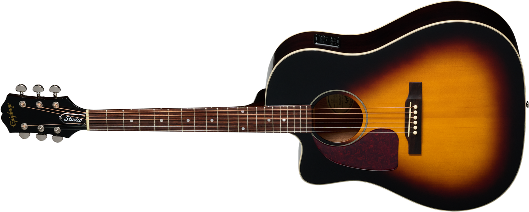 Epiphone J45 Studio Ec Lh Gaucher Ibg Dreadnought Cw Epicea Acajou Rw - Vintage Sunburst - Folk guitar - Main picture
