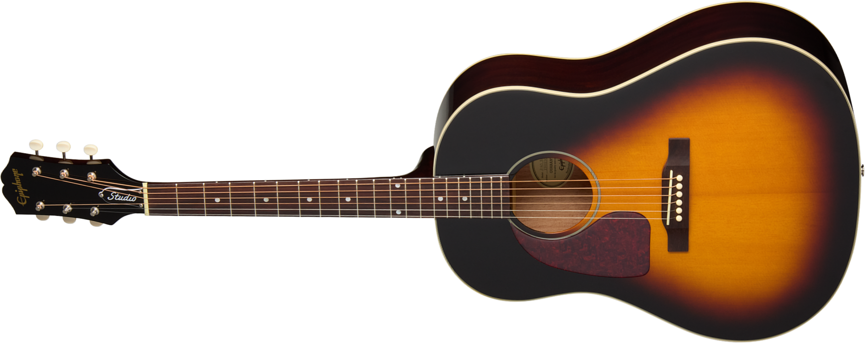 Epiphone J45 Studio Lh Gaucher Ibg Dreadnought Epicea Acajou Rw - Vintage Sunburst - Folk guitar - Main picture