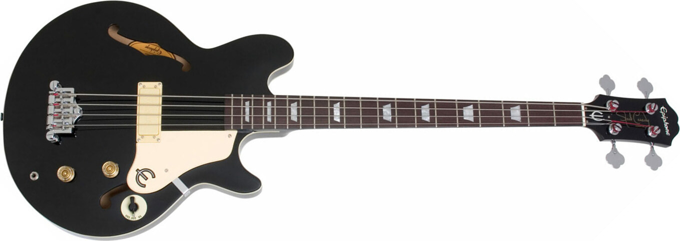 Epiphone Jack Casady Signature Bass Ch - Ebony - Semi & hollow-body electric bass - Main picture