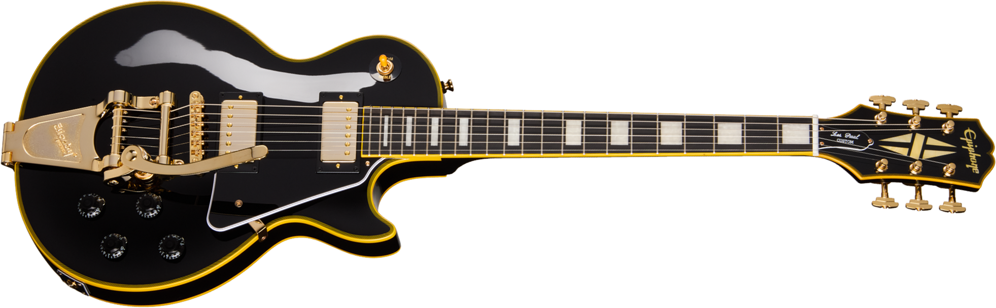 Epiphone Joe Bonamassa Les Paul Custom 1959 Bigsby Ltd Signature 2h Trem Ebo - Antique Ebony - Single cut electric guitar - Main picture