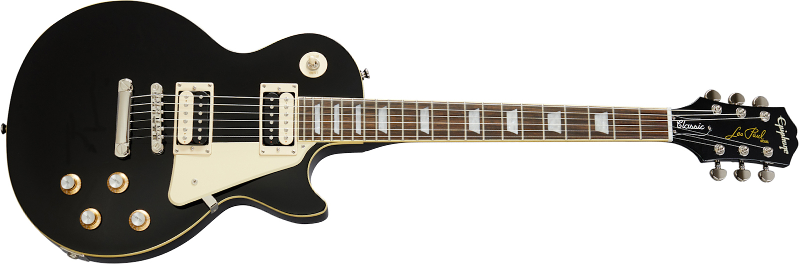 Epiphone Les Paul Classic Modern 2020 2h Ht Lau - Ebony - Single cut electric guitar - Main picture