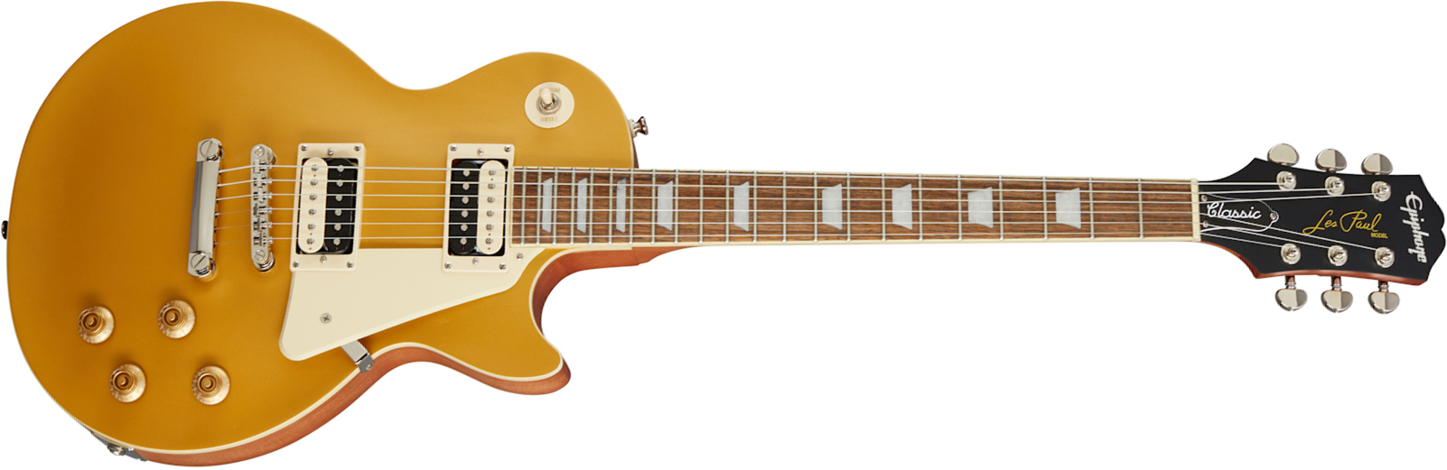 Epiphone Les Paul Classic Worn 2020 Hh Ht Rw - Worn Metallic Gold - Single cut electric guitar - Main picture
